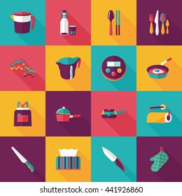 Kitchen and cooking icons set