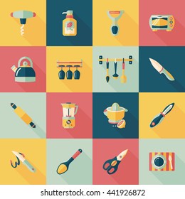 Kitchen and cooking icons set