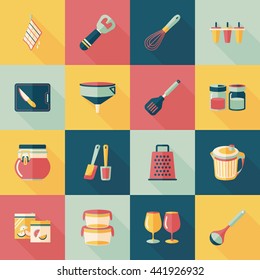 Kitchen and cooking icons set