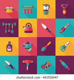 Kitchen and cooking icons set