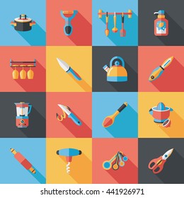 Kitchen and cooking icons set