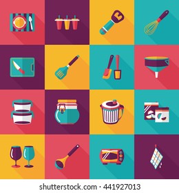 Kitchen and cooking icons set