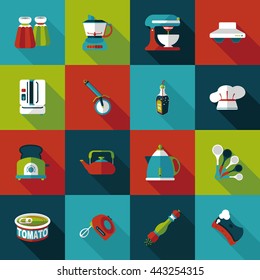 Kitchen and cooking icons set