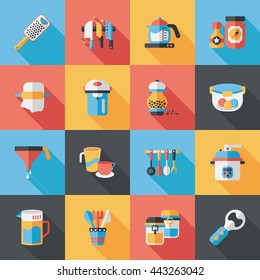 Kitchen and cooking icons set