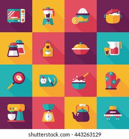 Kitchen and cooking icons set