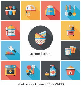 Kitchen and cooking icons set