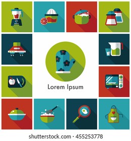 Kitchen and cooking icons set