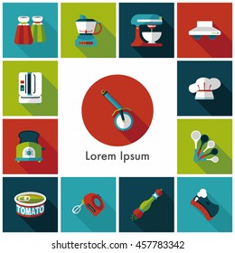 Kitchen and cooking icons set