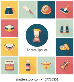 Kitchen and cooking icons set
