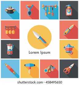 Kitchen and cooking icons set