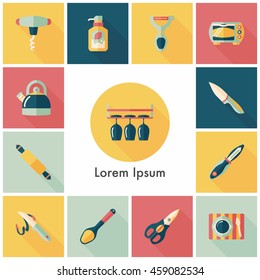 Kitchen and cooking icons set