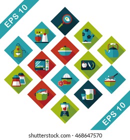 Kitchen and cooking icons set