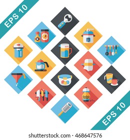 Kitchen and cooking icons set