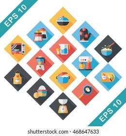Kitchen and cooking icons set
