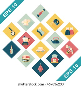 Kitchen and cooking icons set