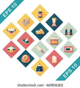 Kitchen and cooking icons set