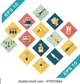 Kitchen and cooking icons set