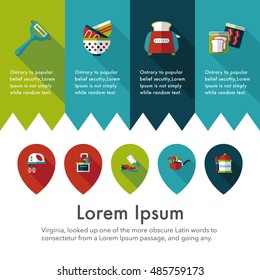 Kitchen and cooking icons set