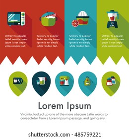 Kitchen and cooking icons set