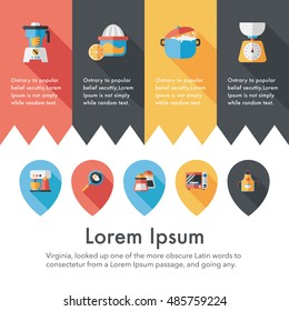 Kitchen and cooking icons set
