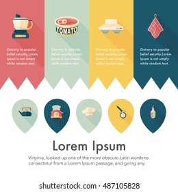 Kitchen and cooking icons set