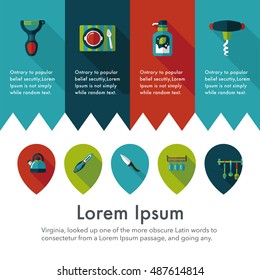 Kitchen and cooking icons set