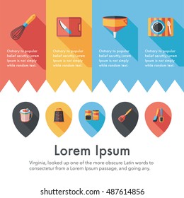 Kitchen and cooking icons set