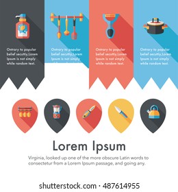 Kitchen and cooking icons set