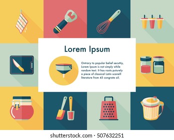 Kitchen and cooking icons set