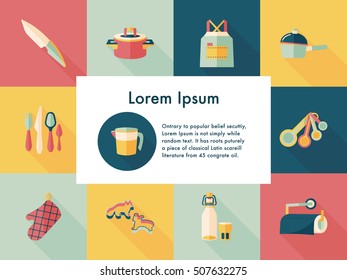 Kitchen and cooking icons set
