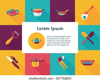 Kitchen and cooking icons set