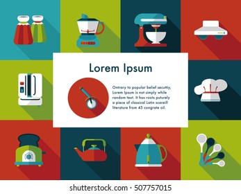 Kitchen and cooking icons set