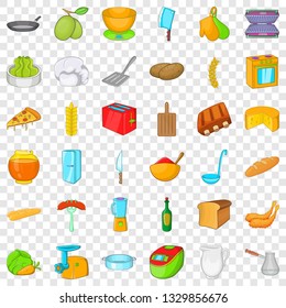 Kitchen cooking icons set. Cartoon style of 36 kitchen cooking vector icons for web for any design