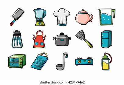 Kitchen and cooking icons set,eps10