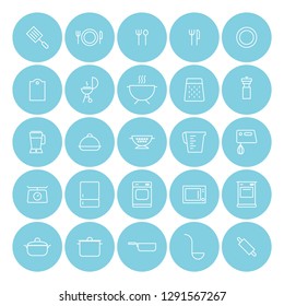 Kitchen and Cooking line icons set
