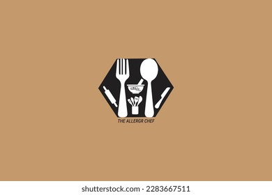 KÜCHE COOKING LOGO SPOONS SILHOUETTE