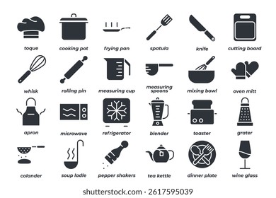 Kitchen and Cooking set icon, isolated Kitchen and Cooking set sign icon, vector illustration