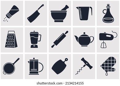 Kitchen and Cooking set icon symbol template for graphic and web design collection logo vector illustration