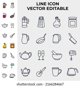 Kitchen and Cooking set icon symbol template for graphic and web design collection logo vector illustration