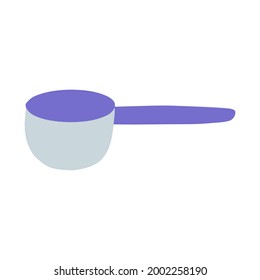 Kitchen cooking utensil baking plastic measuring spoon icon vector illustration. Bakery and pastry stuff element