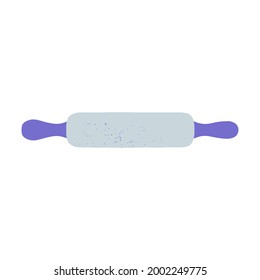 Kitchen cooking utensil baking rolling pin icon vector illustration. Bakery and pastry stuff element