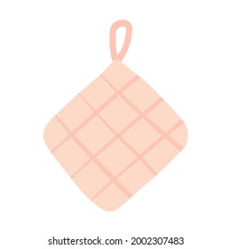 Kitchen cooking utensil potholder icon vector illustration. Baking bakery and pastry stuff element