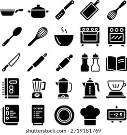 Cocina y utensilios Iconos