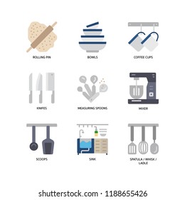 Kitchen and cookware icons