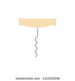 Kitchen, corkscrew icon. Element of kitchen accessories color icon. Premium quality graphic design icon. Signs and symbols collection icon for websites, web design, mobile app