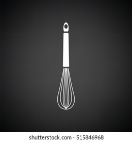 Kitchen corolla icon. Black background with white. Vector illustration.