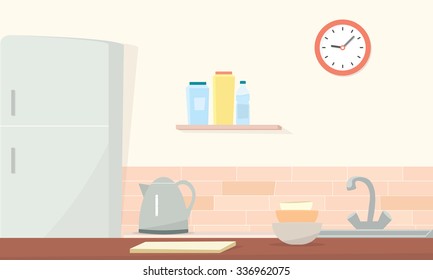 Kitchen counter vector