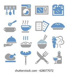kitchen, cuisine, cook icon set