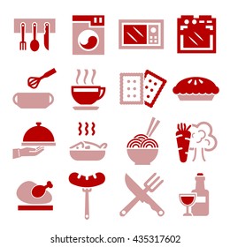 kitchen, cuisine, cook icon set