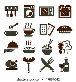 kitchen, cuisine, cook icon set